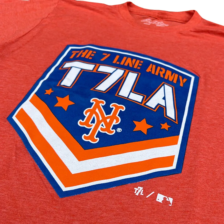 7 Line Army Badge T-shirt in Orange