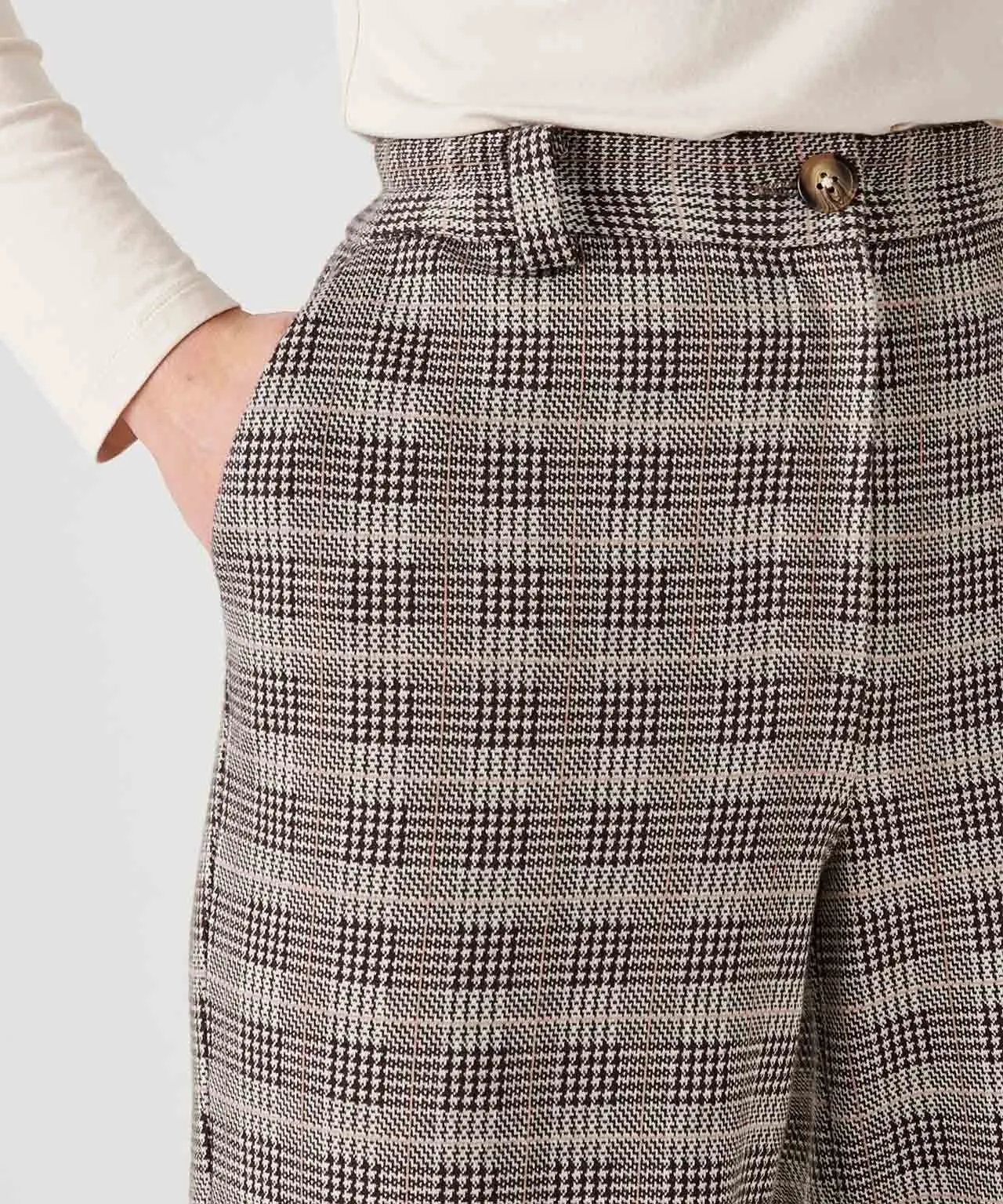 7-8 Knitted Check Trousers