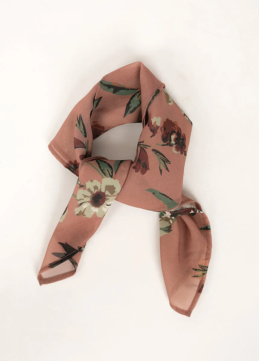 Pink Floral Addison Scarf