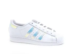 ADIDAS White Iridescent Superstar J Shoes