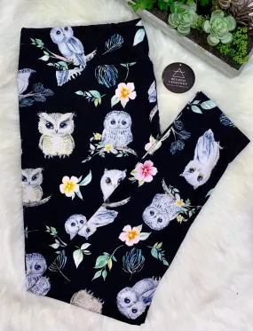 Adorable Owl Print Leggings