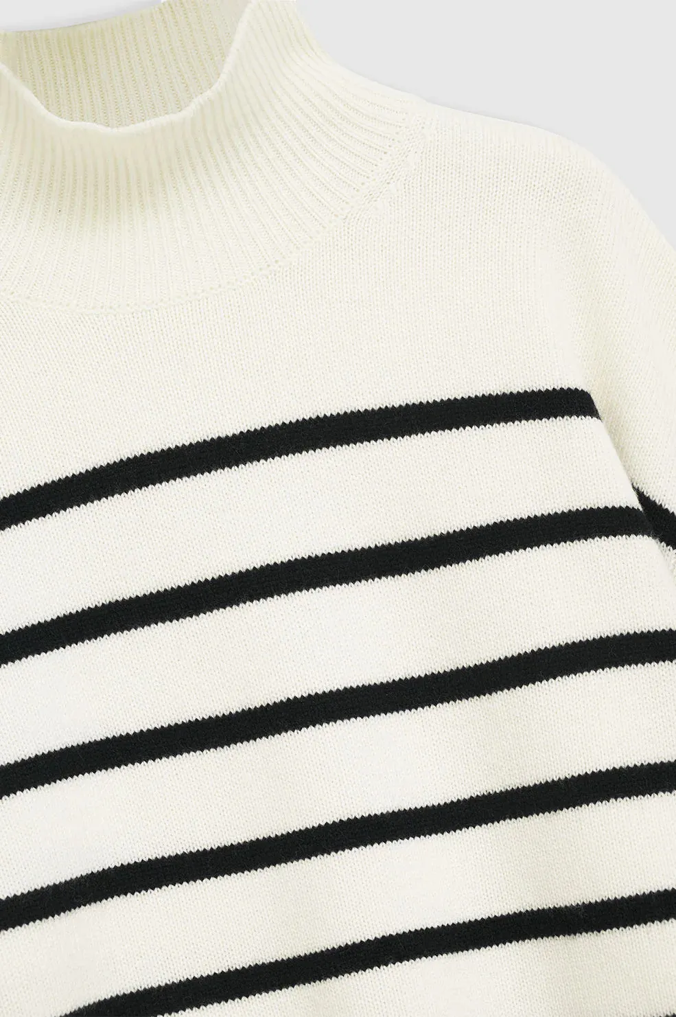 Anine Bing Courtney Sweater in Ivory and Black Stripe