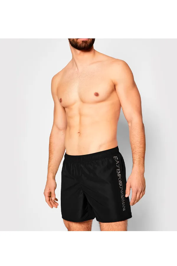 Armani EA7 Side Logo Swim Shorts Black