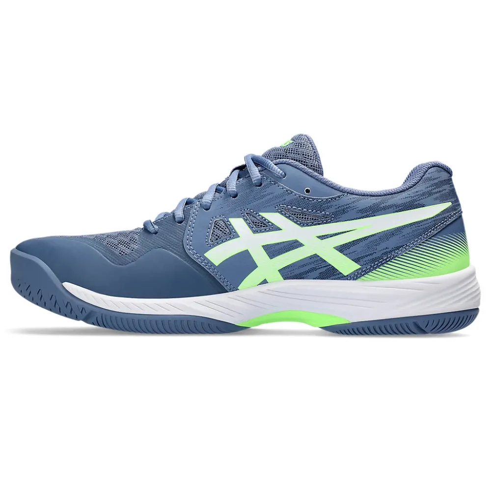 ASICS Men's Gel-Court Hunter 3 Badminton Shoe in Denim Blue/Lime Burst