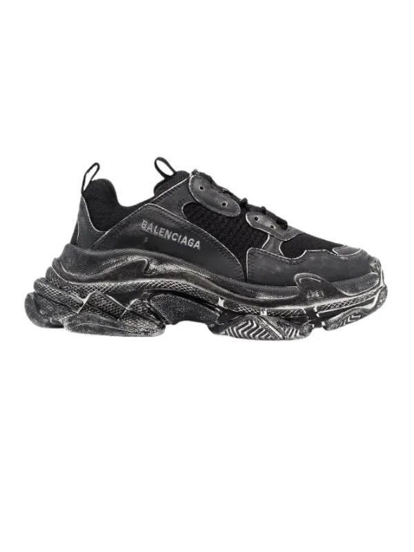 Balenciaga Sss Washed Black Sneaker.