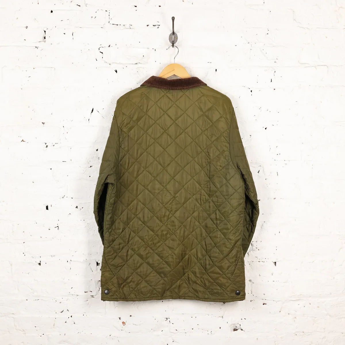 Barbour Green Quilted Jacket Coat - Size Large