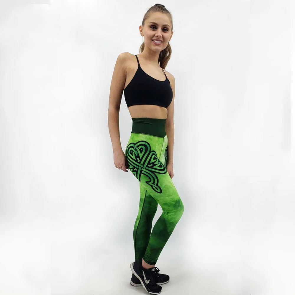 Beverly Irish Shamrock Leggings could be rewritten as Green Clover Leggings by Beverly.