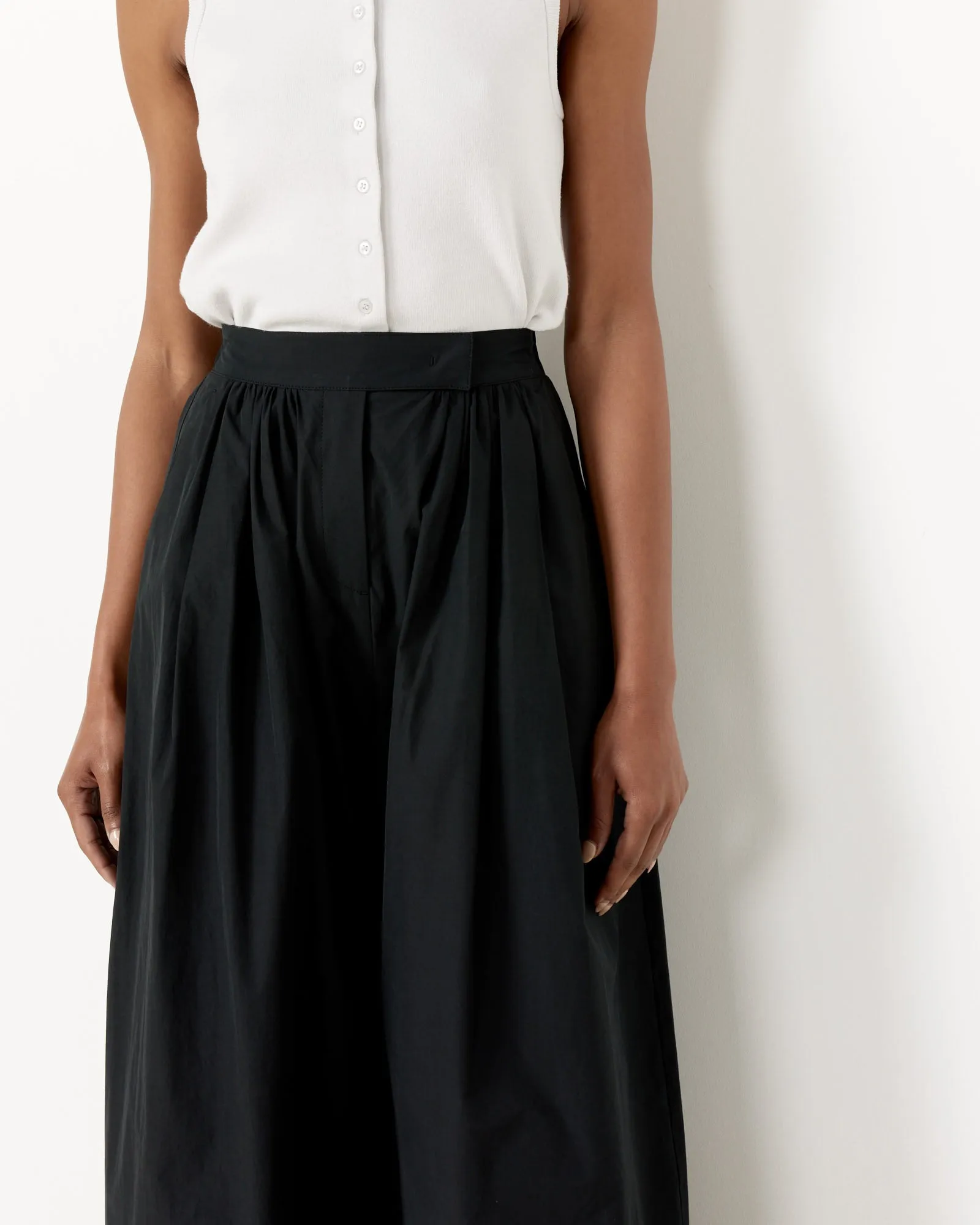 Black Elastic Waist Pants