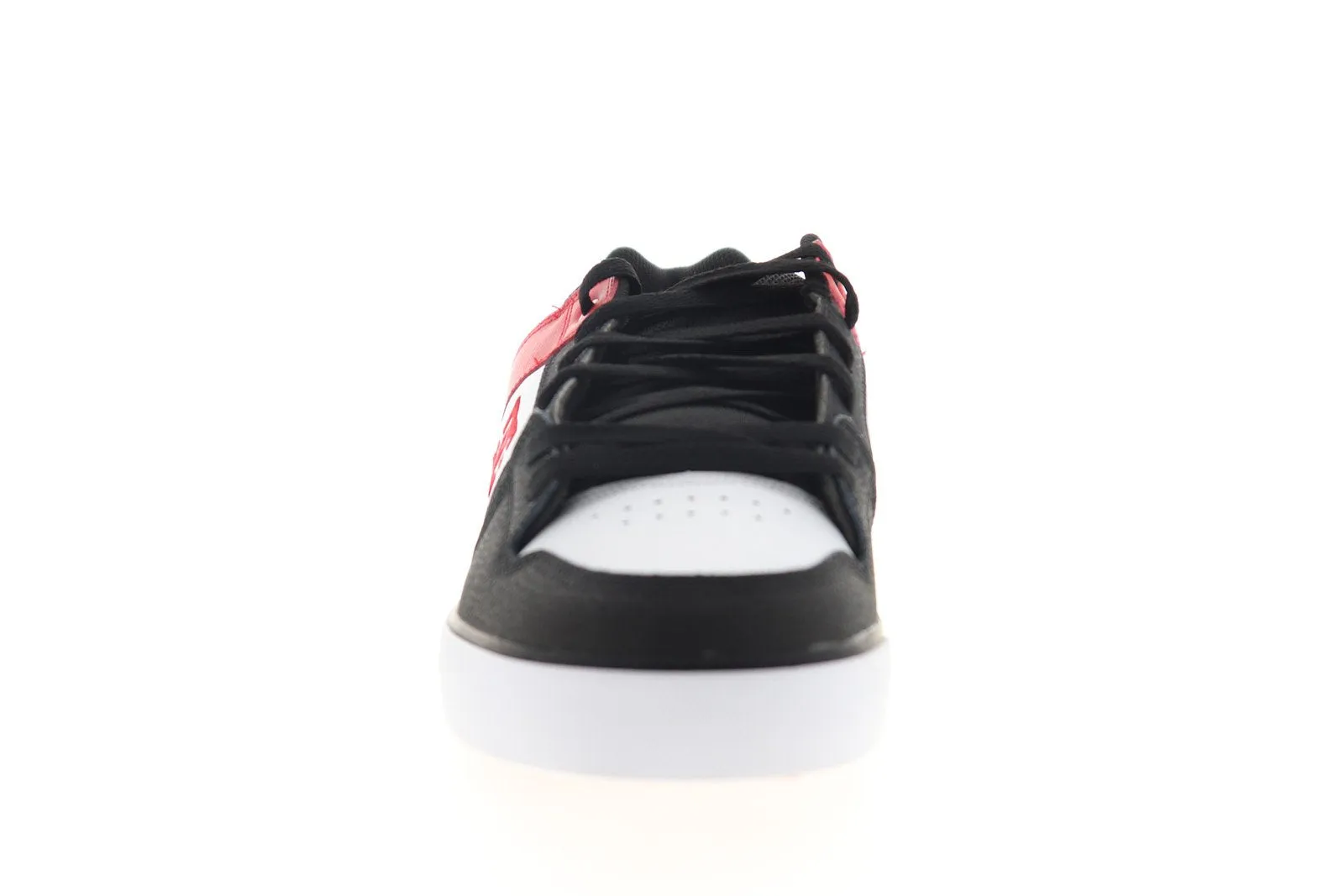 Black Leather Lace Up Skate Sneakers for Men