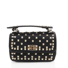 Studded Black Clutch Crossbody Bag