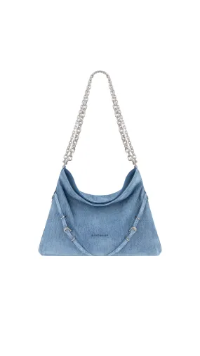 Blue Washed Denim Voyou Medium Bag