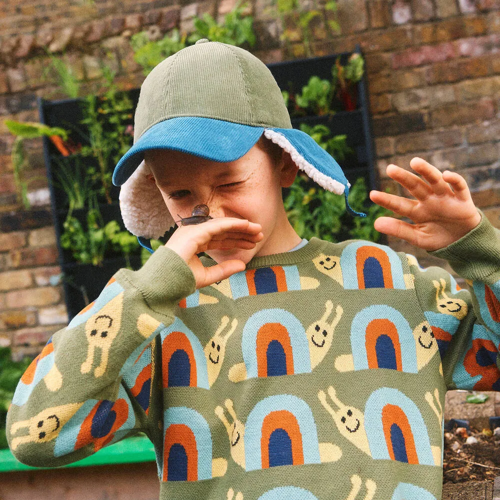 Boys' Green Snail Sweater