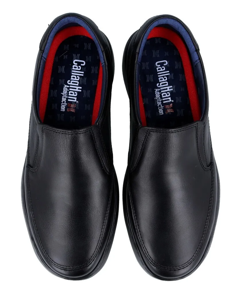 Callaghan Black Leather Shoes for Men 48701