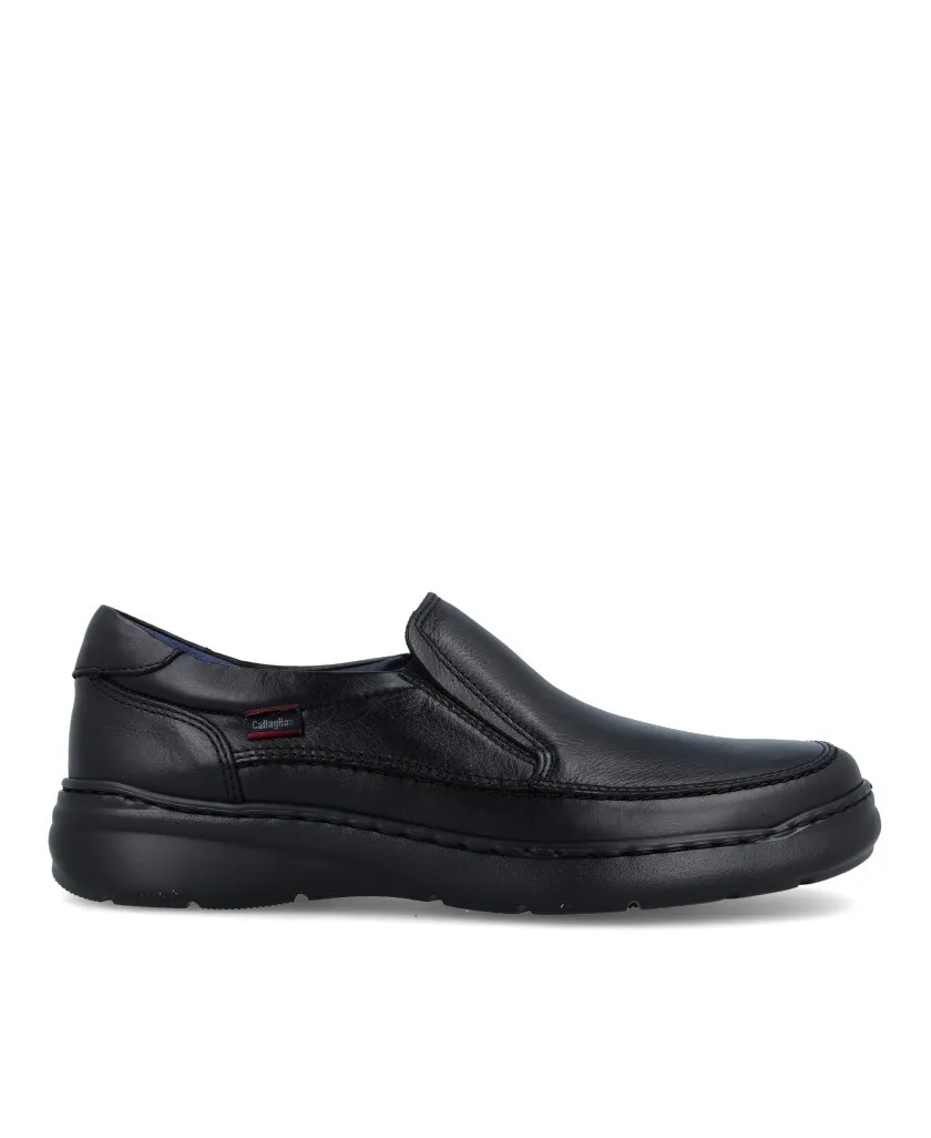 Callaghan Black Leather Shoes for Men 48701