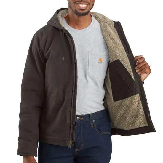 Carhartt Big/Tall Sherpa Lined Washed Duck Jacket.