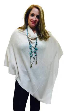 Cashmere Poncho Nepal Cream Sale