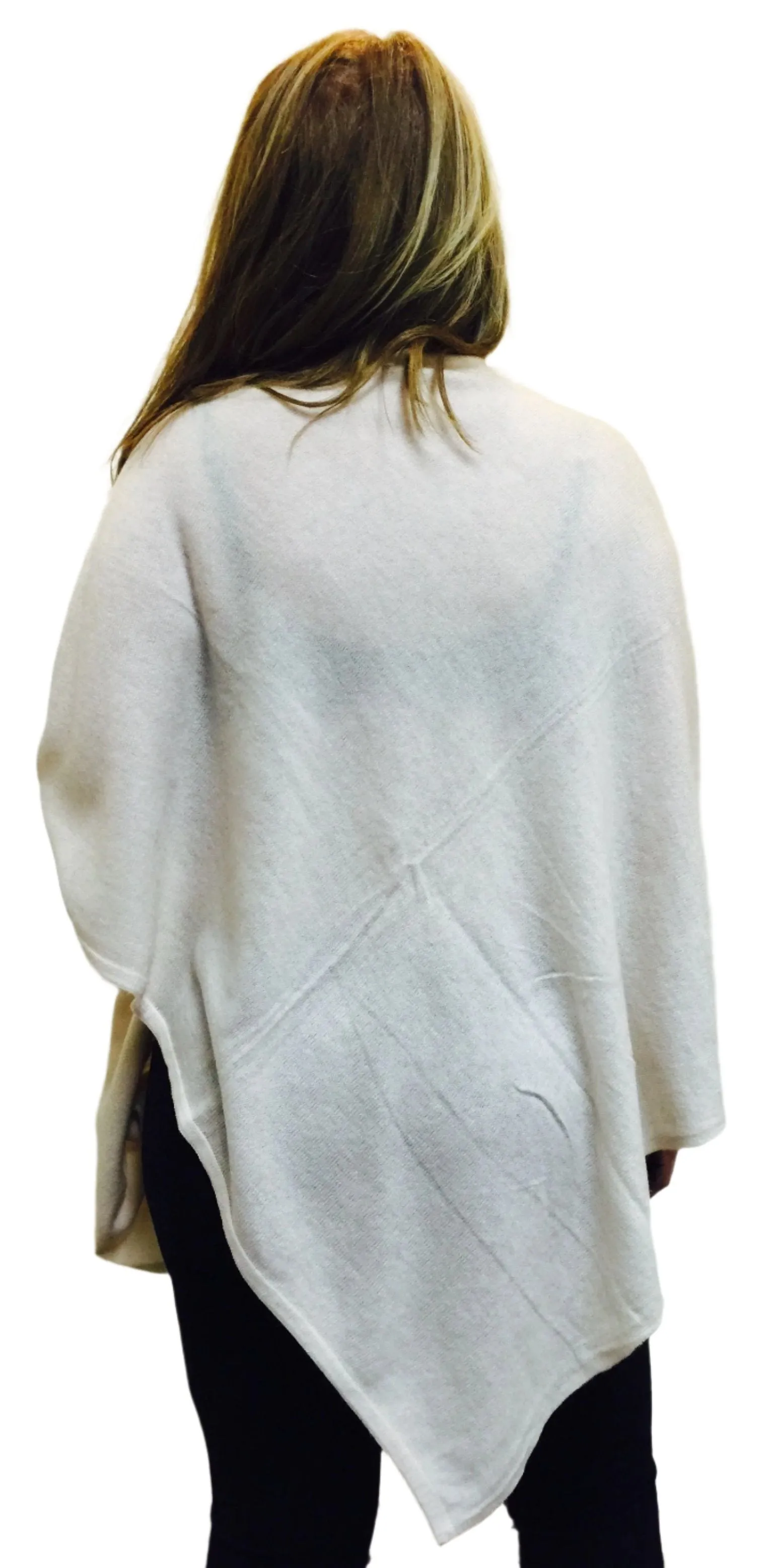 Cashmere Poncho Nepal Cream Sale