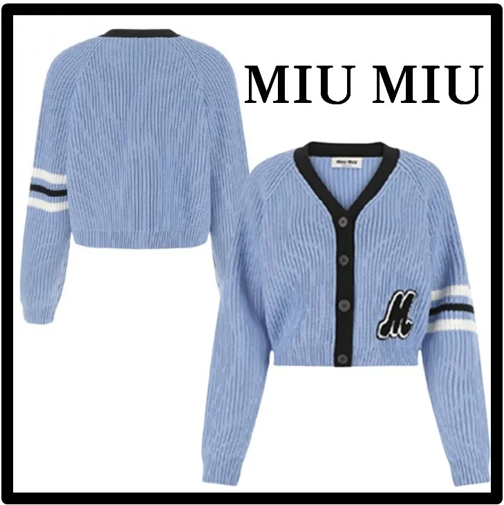 Casual Street Style Logo Cardigans by MiuMiu