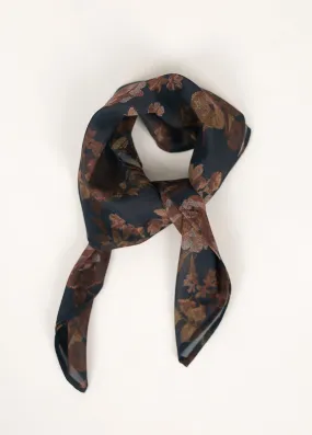 Large Navy Floral Chelsea Scarf