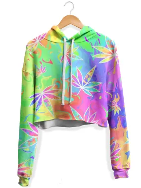 Clearance Weed-Free Fall Fleece Hoodie - Fleece Crop Top