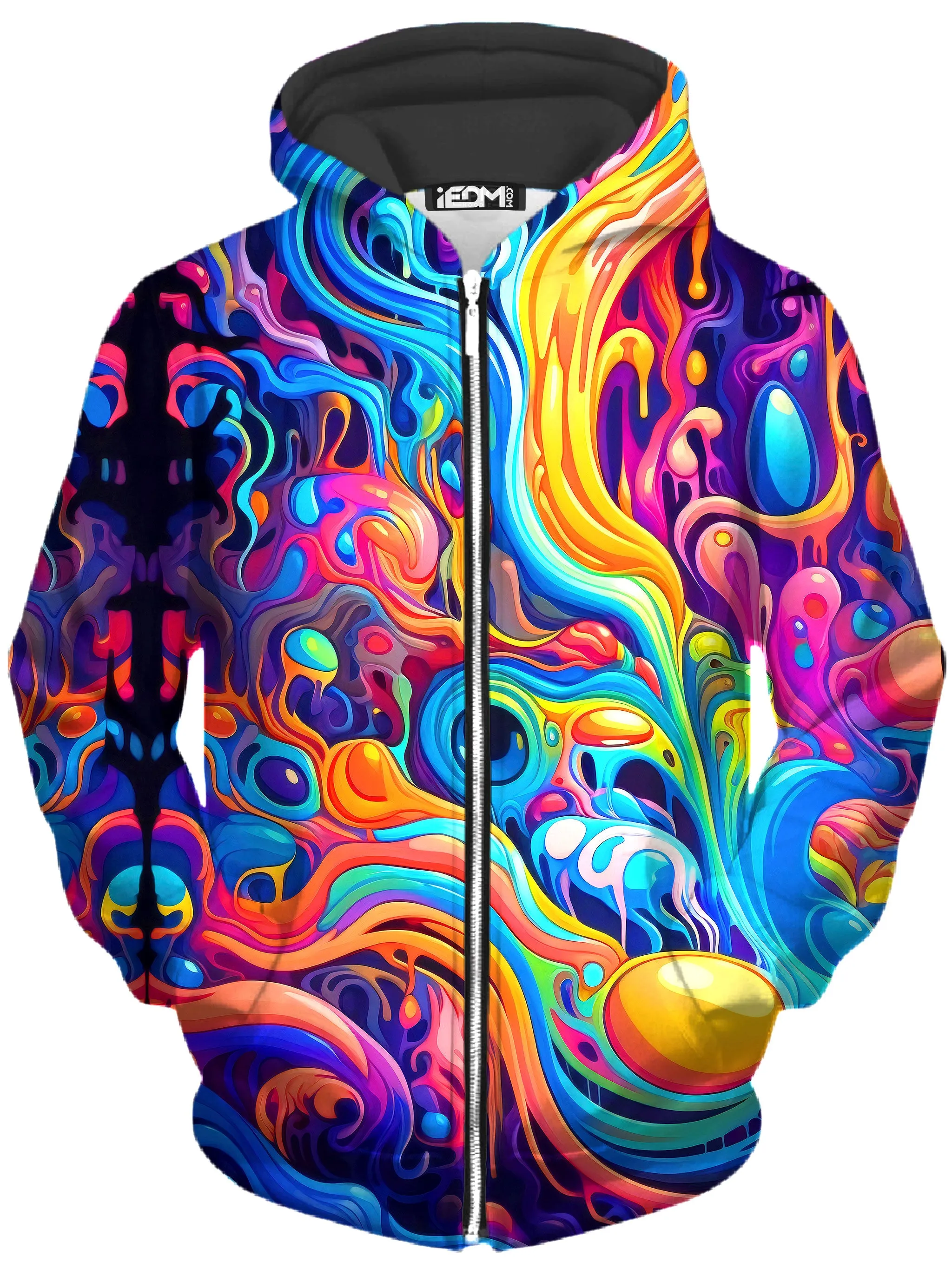 Colorful Swirl Pattern Hoodie and Leggings Set