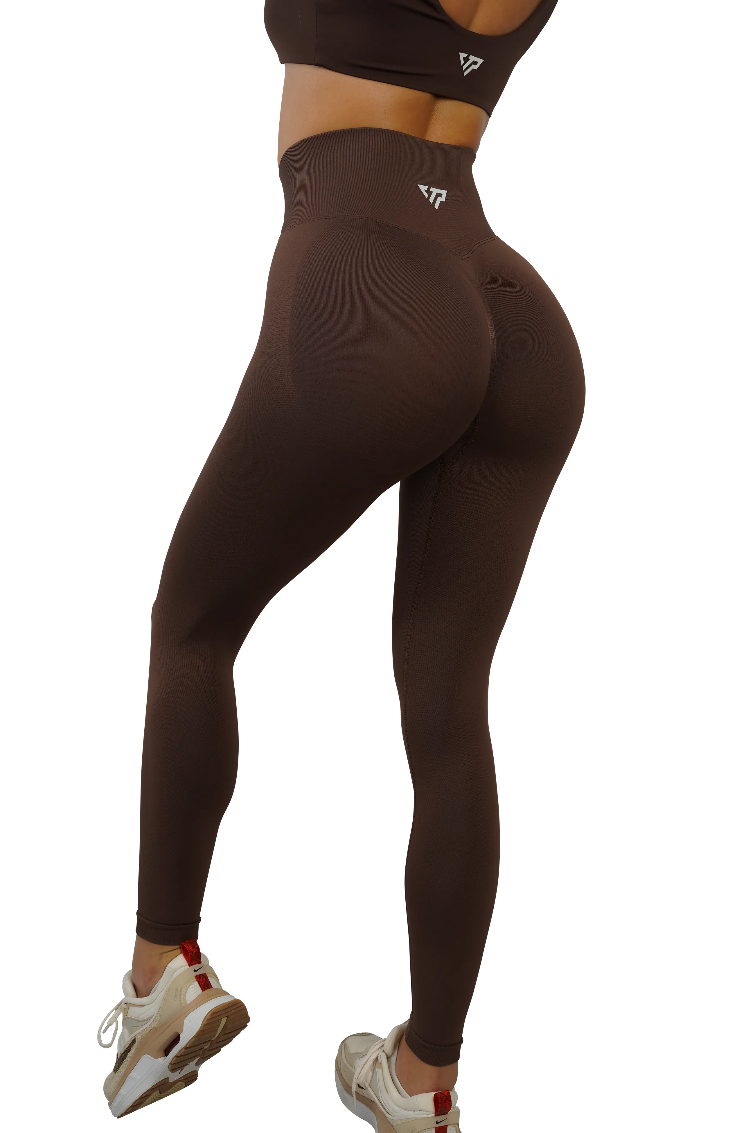 CORE SCRUNCH LEGGINGS - ESPRESSO - High-Waisted Compression Leggings