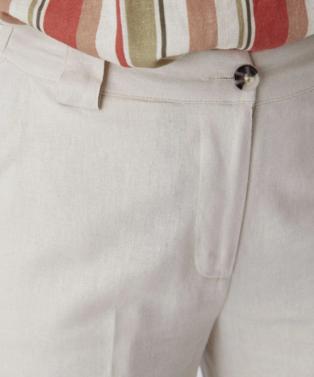 Chic Cropped Linen Trousers