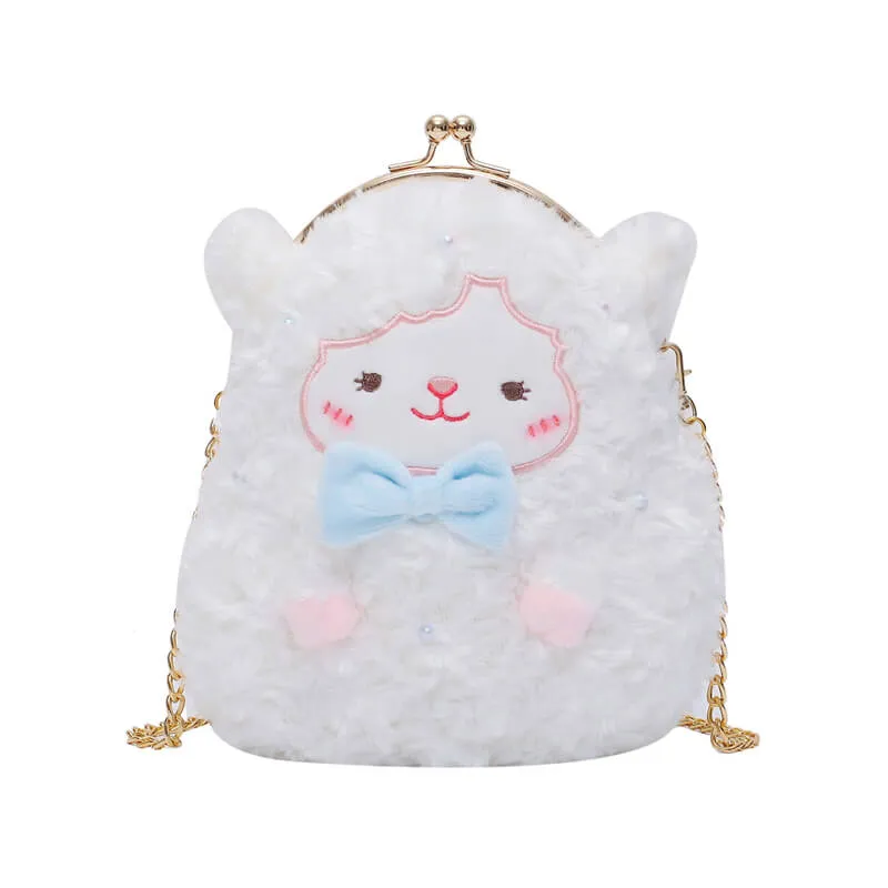 Lamb Plush Shoulder Bag, Cute Design - BY8023