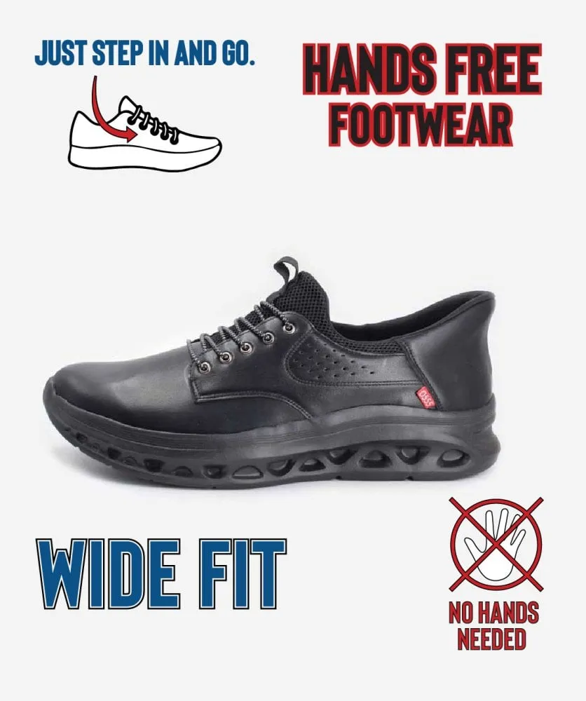 Black Hands-Free Big Men's Shoes DARTFORD 2