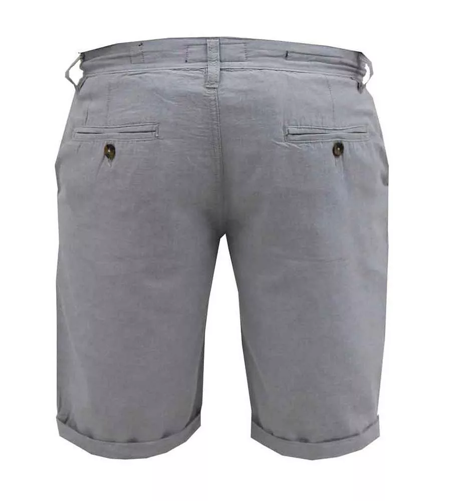 Big Mens Grey Oxford Chino Shorts by D555 (NEWGATE)