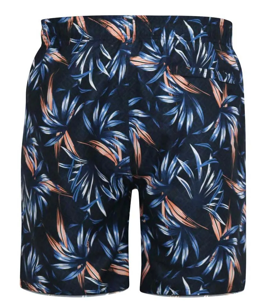 Big Mens Hawaiian Printed Swim Shorts in DARIAN Style by D555