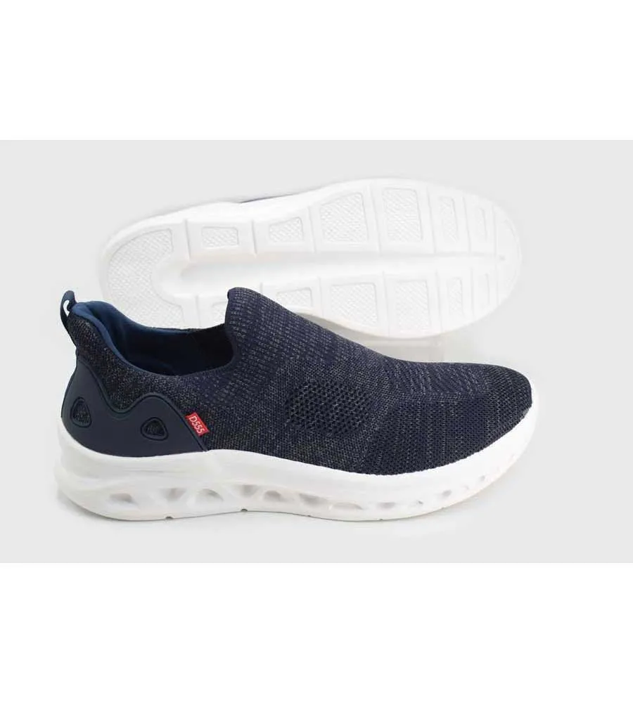 D555 Big Mens Navy Hands Free Shoes Knitted Top BLYTH 2