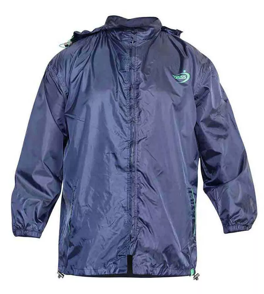 D555 Men's Navy Packable Rain Jacket