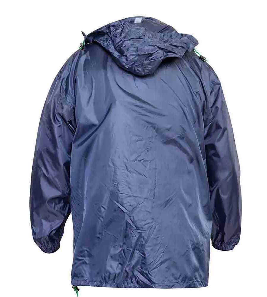 D555 Men's Navy Packable Rain Jacket