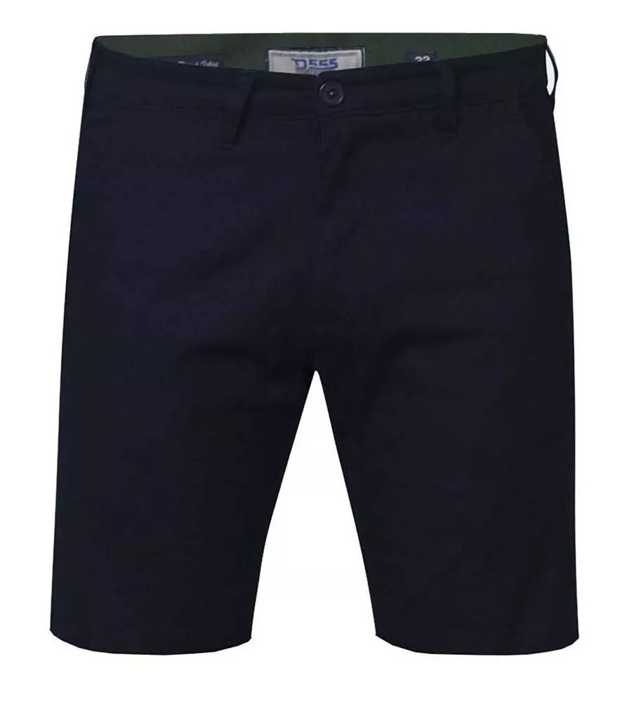 Mens Navy Stretch Chino Shorts by D555 (OPALA 1)