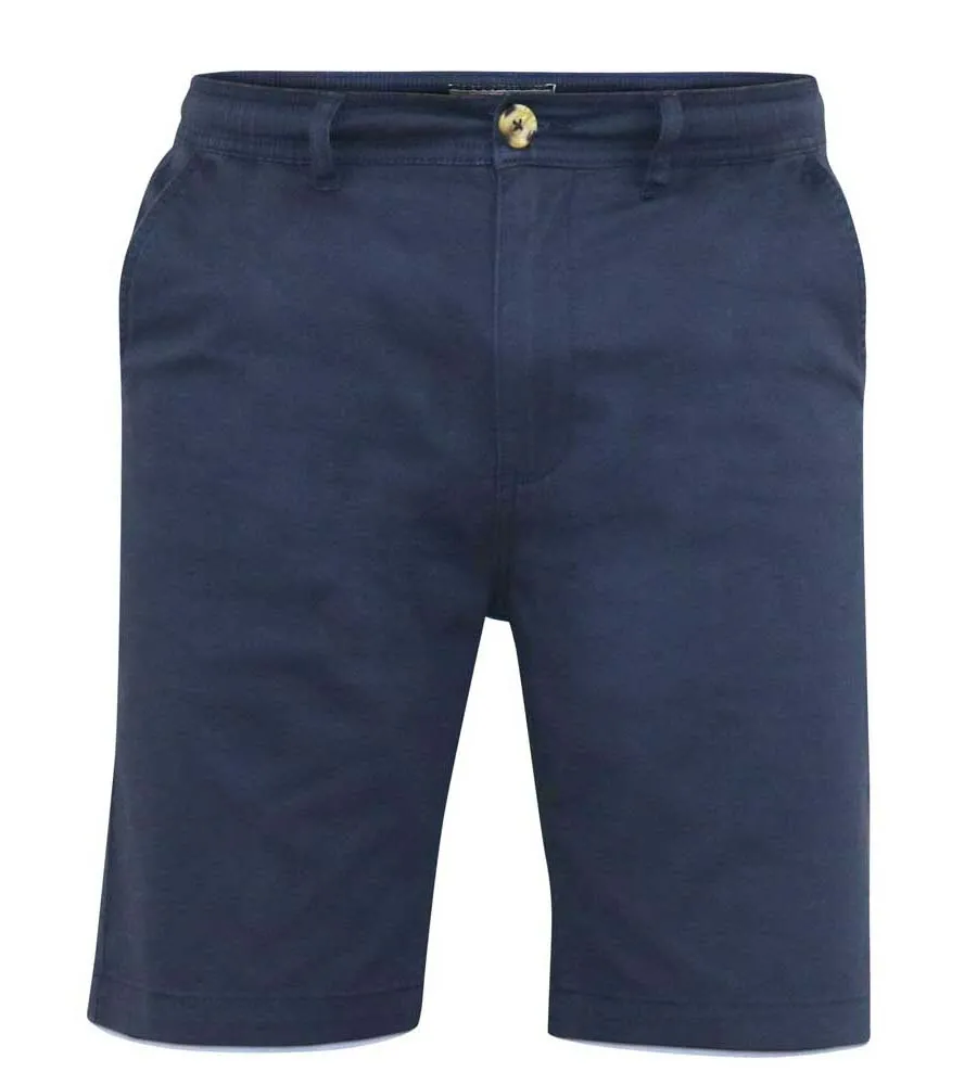 Mens Navy Stretch Shorts with Internal Drawcord by D555 (ARIES 1)