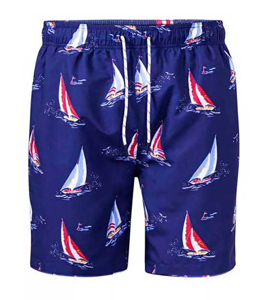 Mens Yacht Printed Swim Shorts by D555 (APOLLO)