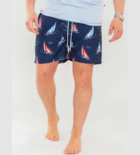 Mens Yacht Printed Swim Shorts by D555 (APOLLO)