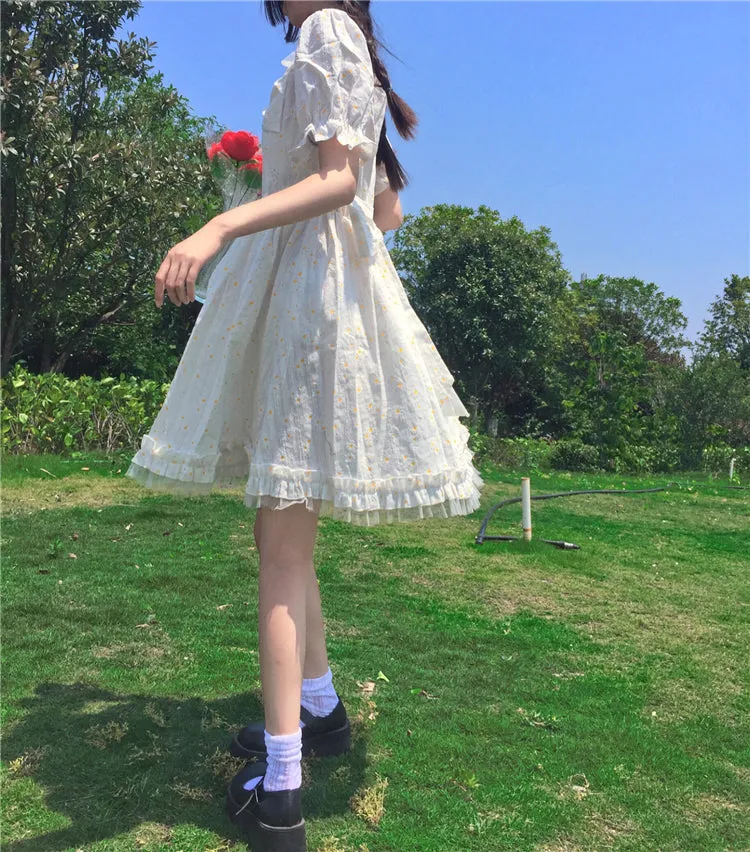 Daisy Kawaii Princess Dolly Summer Dress Short Sleeve