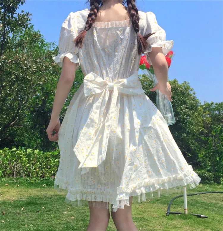 Daisy Kawaii Princess Dolly Summer Dress Short Sleeve