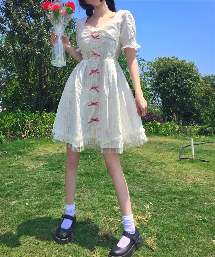 Daisy Kawaii Princess Dolly Summer Dress Short Sleeve