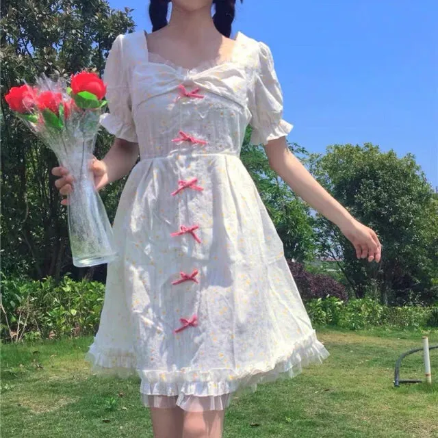 Daisy Kawaii Princess Dolly Summer Dress Short Sleeve