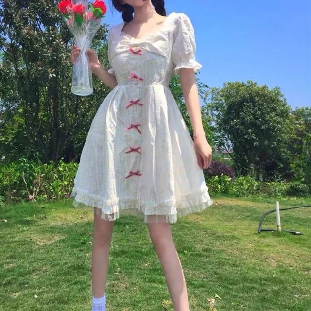 Daisy Kawaii Princess Dolly Summer Dress Short Sleeve