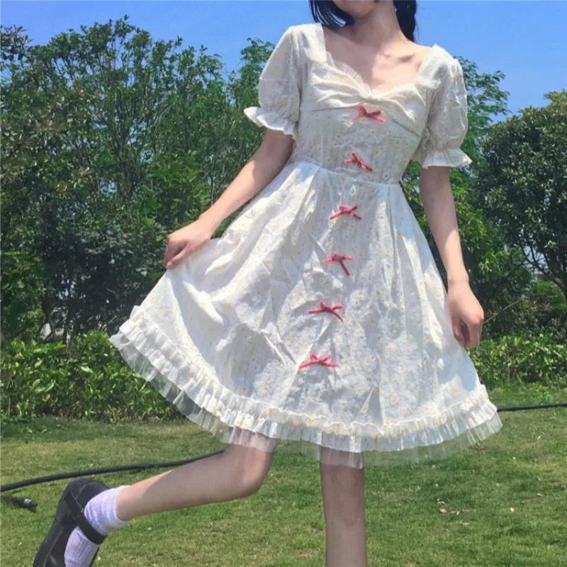 Daisy Kawaii Princess Dolly Summer Dress Short Sleeve