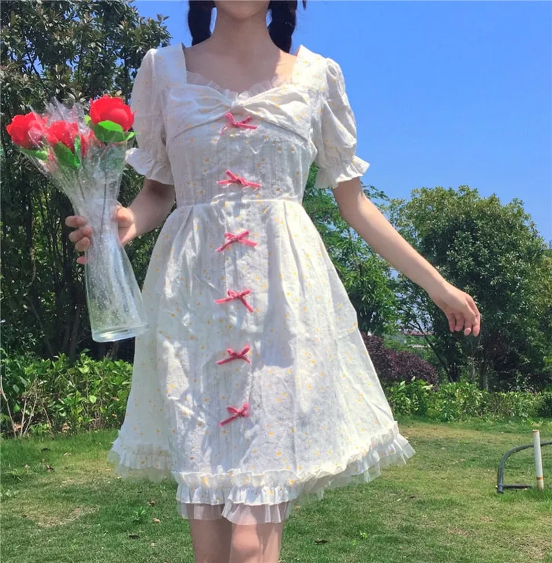 Daisy Kawaii Princess Dolly Summer Dress Short Sleeve