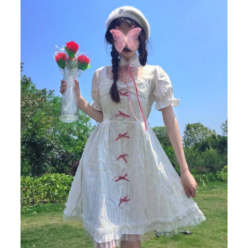 Daisy Kawaii Princess Dolly Summer Dress Short Sleeve