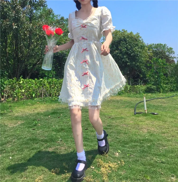 Daisy Kawaii Princess Dolly Summer Dress Short Sleeve