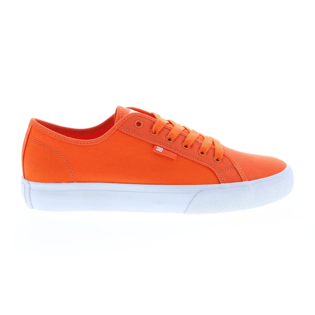 DC Men's Orange Canvas Skate Sneakers ADYS300678-HTO