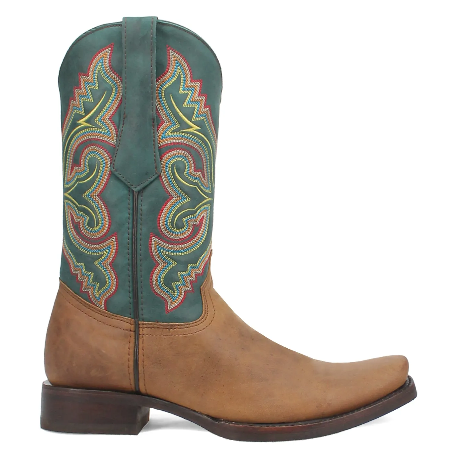 Tan Leather Cowboy Boots for Men - Dingo True Grit