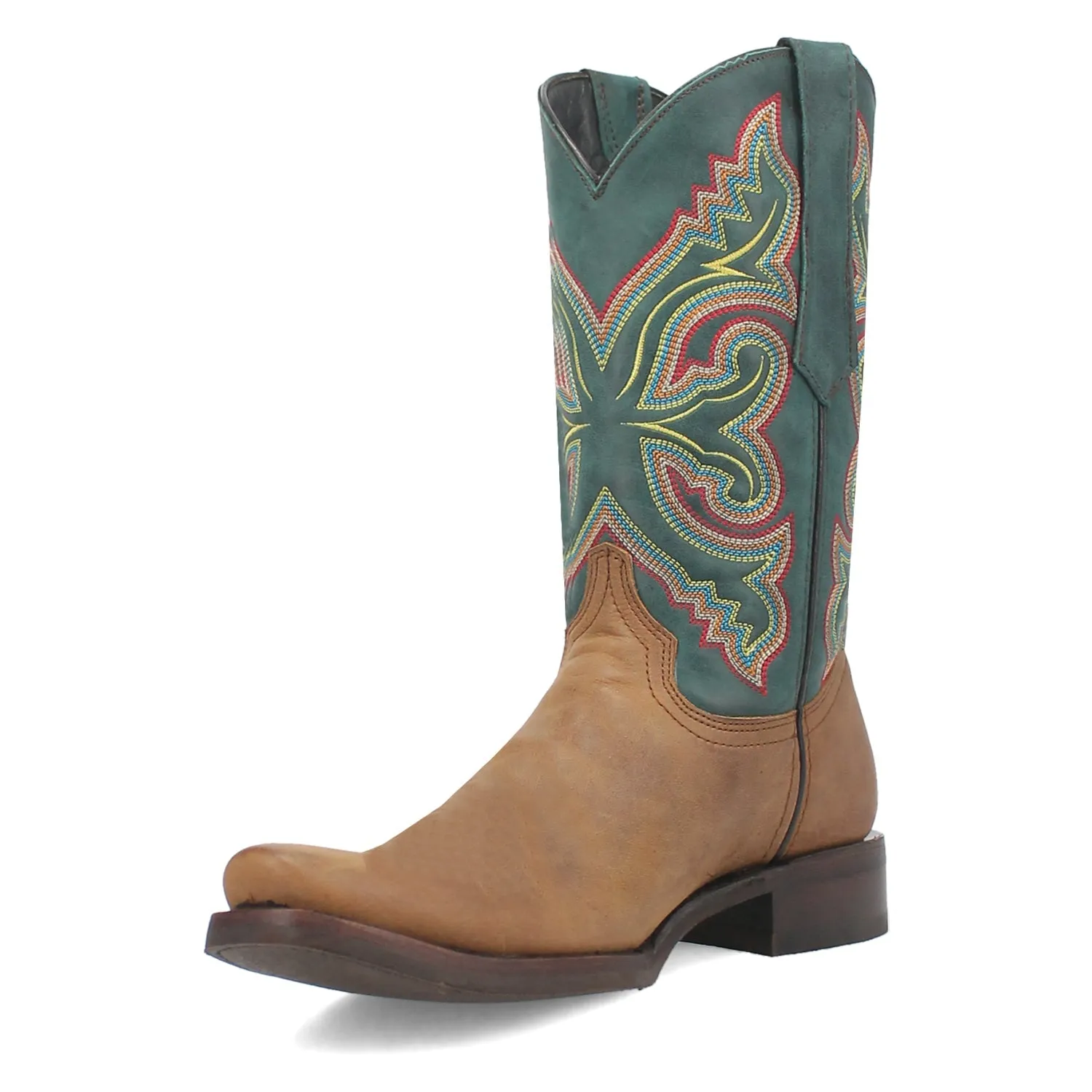 Tan Leather Cowboy Boots for Men - Dingo True Grit